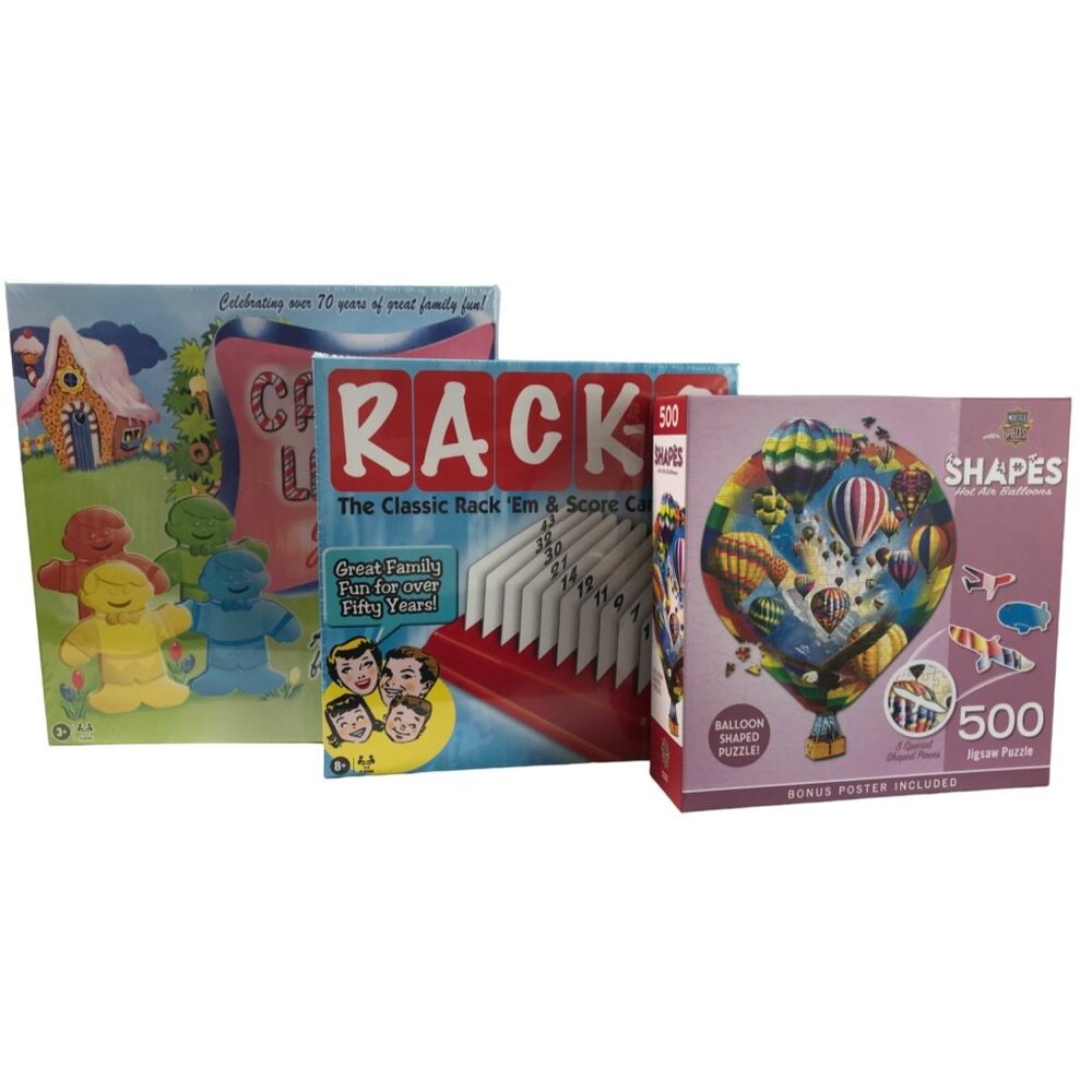 GAME LOT 3 American Classics Family Fun! 1956 Retro RACKO GAME,  70 Years of Fun